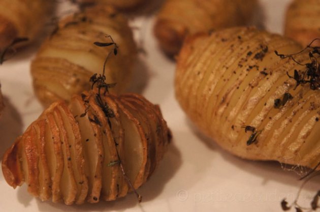 Hasselback thyme potatoes
