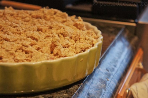 Crumble before oven Crumble before oven