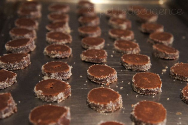 Sugared cookies on baking sheet