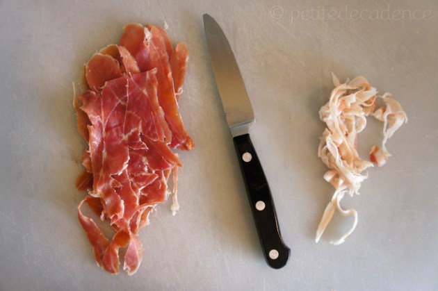 risotto3 Separating fat from ham