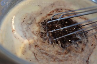 Slowly mixing ganache Slowly mixing ganache