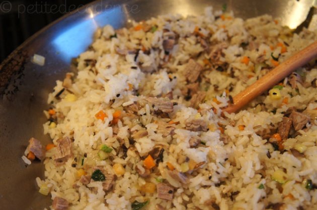 ricewithquaileggs Fried rice with quail eggs