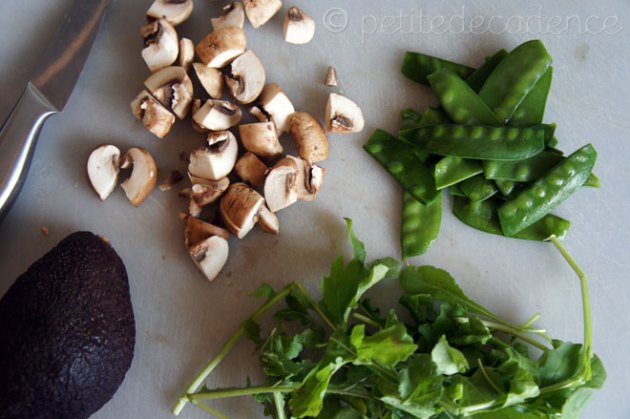 snow peas for manchego grilled cheese