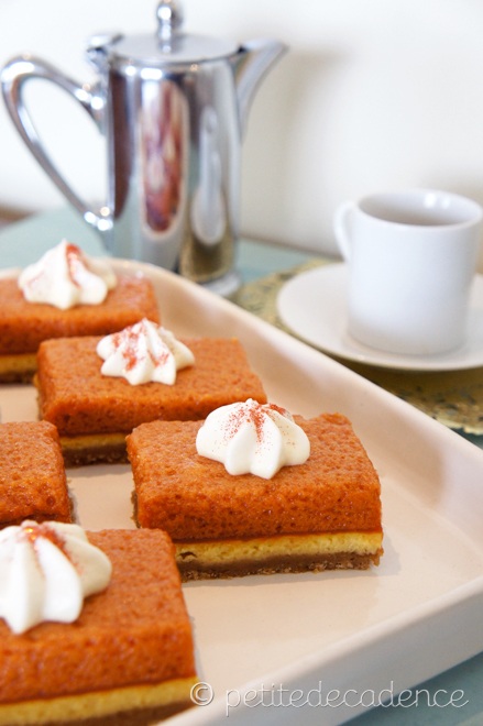 Pumpkin cream cheese pie bars
