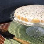 Black sesame and lime cream cake
