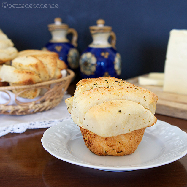 Garlic Parmesan soft butterflake rolls